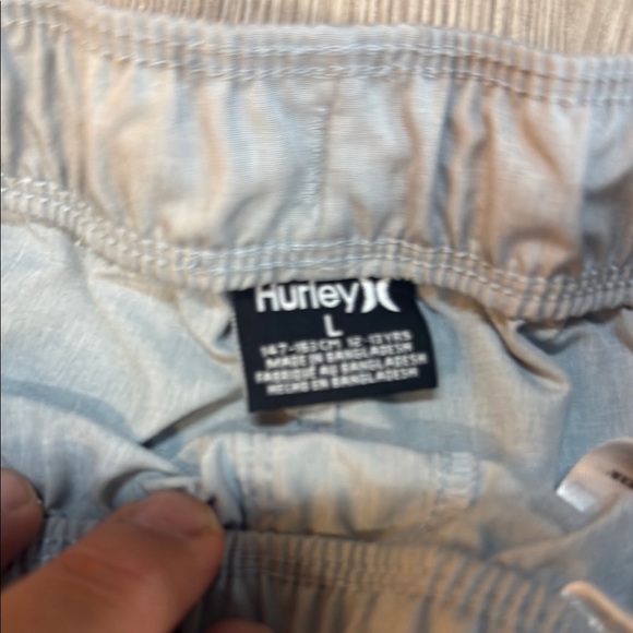Hurley Gray Athletic Shorts with Elastic Waistband kids large 12-13 years - Picture 2 of 4